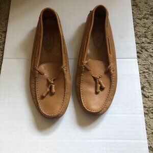 Tod's Gommino women's tan leather loafers size EU 38.5